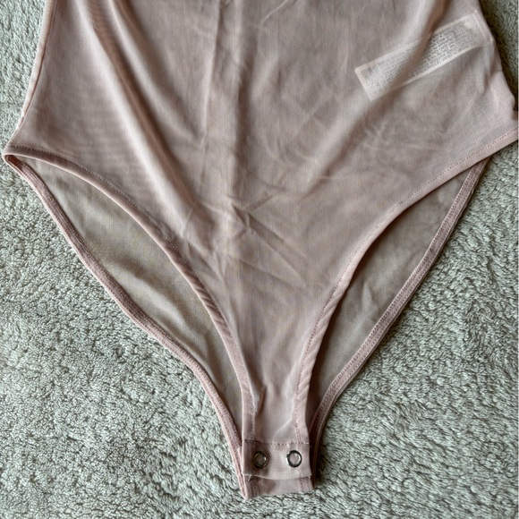 Forever 21 baby pink mesh bodysuit - Picture 3 of 3